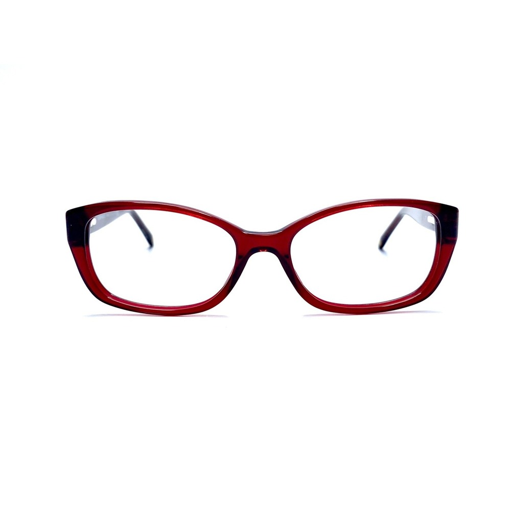 Versace Red Clear Cat Eye Glasses Black Medusa Temple Italy MOD 3148 52 16 135